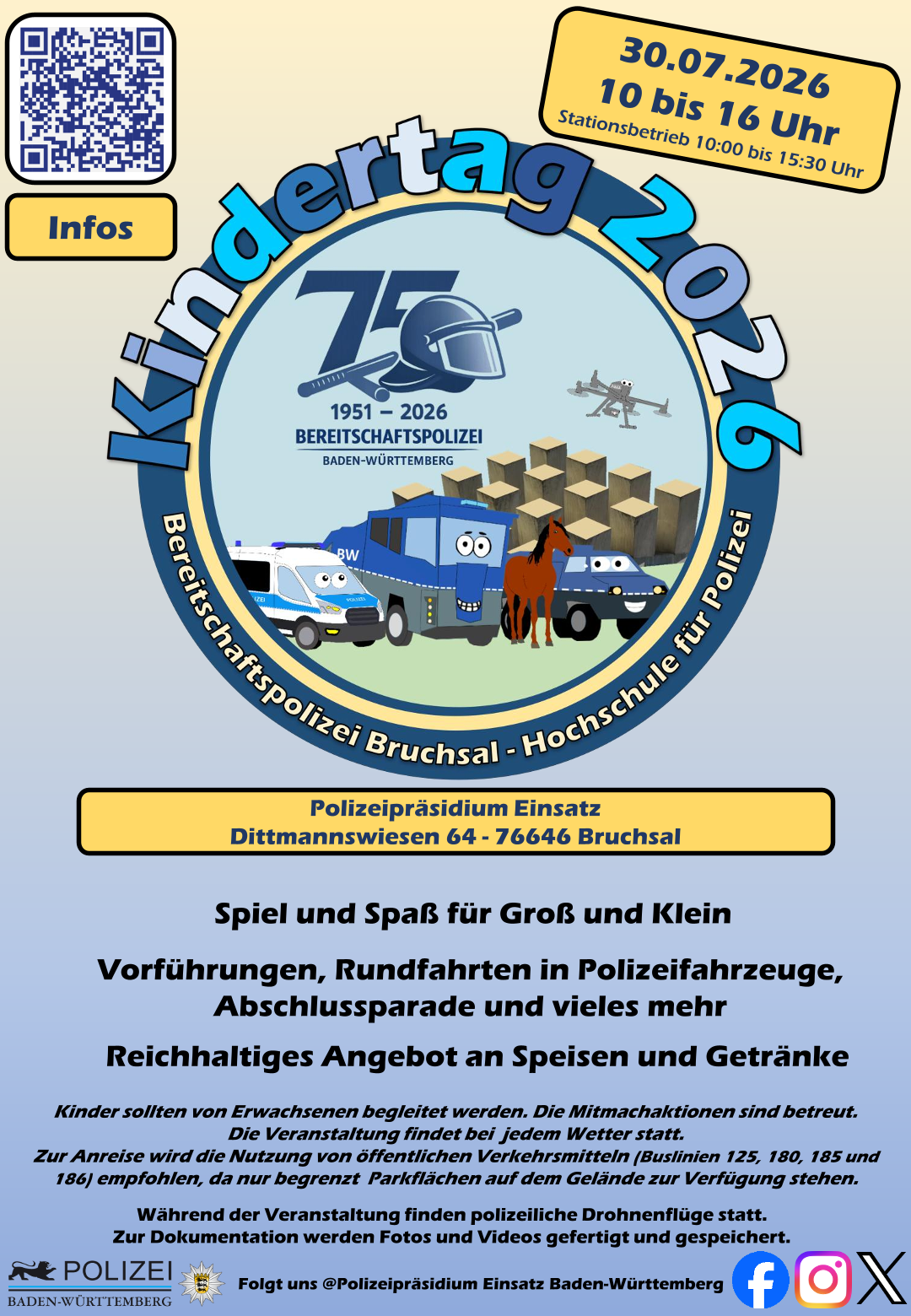 39. Kindertag der Bereitschaftspolizei Bruchsal 30.7.26